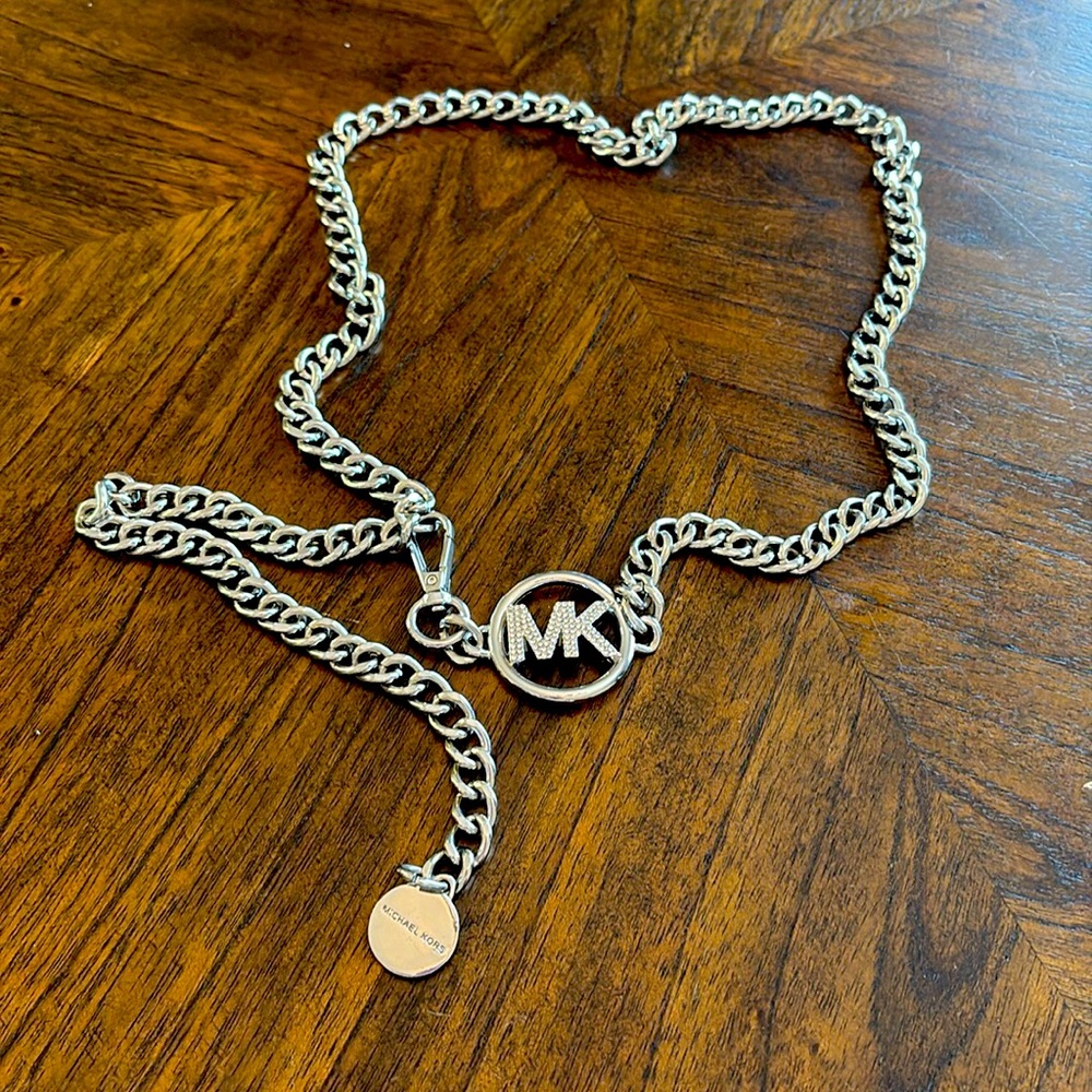 Michael Kors Women’s Chain Belt. Silver with Crystal embellishment’s